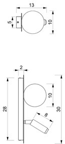 Fali spotlámpa SIRIO 2xG9/25W/230V fekete