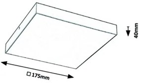 Rabalux - LED mennyezeti lámpatest LED/18W/230V 3000-6000K IP44 fekete