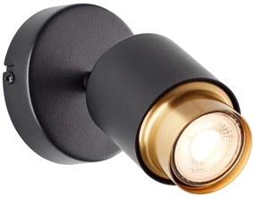 Brilliant - LED fali spotlámpa COVELO 1xGU10/5W/230V fekete/arany