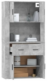 vidaXL betonszürke szerelt fa magasszekrény
