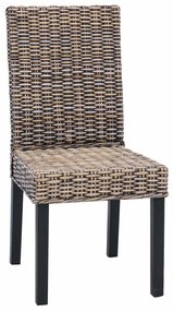 Étkezőszék 2 pcs Fekete Mosás 45 x 54 x 93 cm Tömör Mahagóni Fa