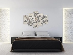 Kép - texturált levelek (150x105 cm)