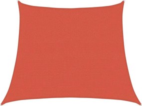 vidaXL terrakotta trapéz alakú HDPE napvitorla 160 g/m² 3/4 x 2 m