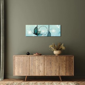 Kép - kék pillangók (órával) (90x30 cm)