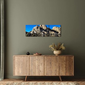 A tükröződő sziklák képe (órával) (90x30 cm)