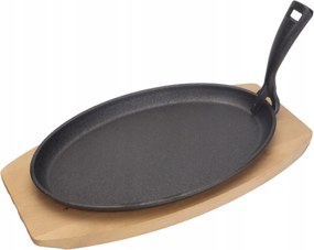 Öntöttvas Tál, Fa Talppal A Forró Tányér Tálalásához