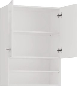 Pola mini DK felső fürdőszoba szekrény, fényes fehér