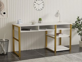 PC asztal Emo (fehér + arany). 1089352