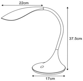 Lucide 18652/06/30 - LED asztali lámpa EMIL 1xLED/4,5W/230V