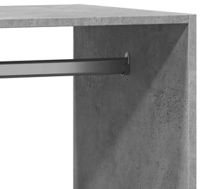 betonszürke szerelt fa ruhásszekrény 77 x 48 x 102 cm