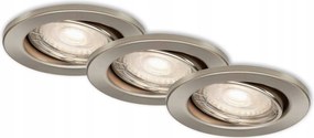 Briloner 3 db-os Led süllyesztett lámpa szett 8,6 cm 3x5W GU10 matt nikkel IP23