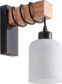 BRILAGI - fali lámpatest WOOD GLASS 1xE27/60W/230V fenyő/fekete/fehér