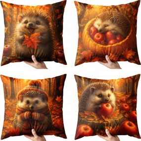 4 x Őszi díszpárnahuzat 40x40 cm sütőtök őszi tök