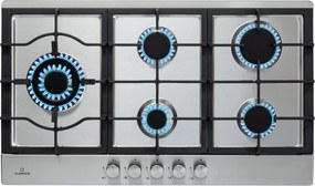 Klarstein Ignito Chef Edition, 5 zóna, gáz főzőlap, 5 égő, Sabaf égők, üvegkerámia felület