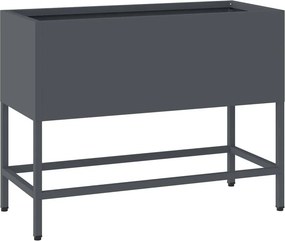 vidaXL Magas Kerti Cserép Antracit 60 x 26 x 45 cm Acél