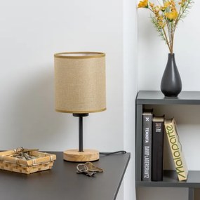 Brilagi - Asztali lámpa NUBILA WOOD 1xE27/25W/230V tölgy/világosbarna