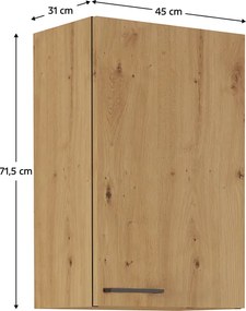 Felső szekrény, artisan tölgy, MONRO 45 G-72 1F