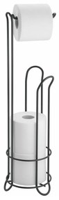 Fekete acél WC-papír tartó állvány, magasság 65 cm - InterDesign