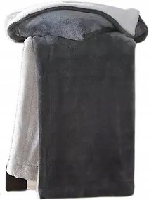 Szürke Meleg Takaró Pléd Sherpa Ágytakaró Karácsonyi Meleg 130X170