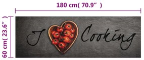 cooking feliratos mosható bársony konyhaszőnyeg 60 x 180 cm