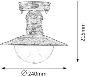 Rabalux 8739 - Kültéri lámpa OSLO 1xE27/60W