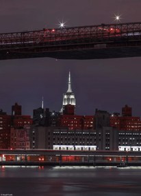 Poszter 20,5x28,4cm Esti panoráma Alsó-Manhattan, Assaf Fr