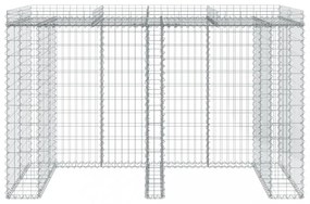 horganyzott vas gabionkosár szemeteskukához 192 x 91 x 120 cm
