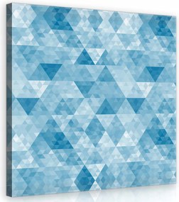 Vászonkép 40x40 Geometrikus minta háromszögek kék absztrakt mozaik