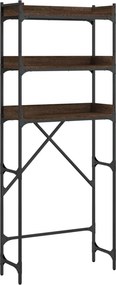 vidaXL barna tölgyszínű szerelt fa mosógéppolc 67 x 25 x 163 cm
