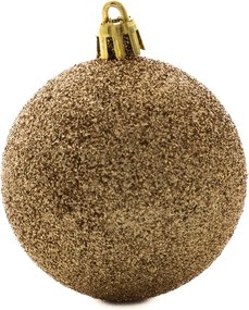 Rózsaszín-rosegold műanyag gömb szett 6 cm 12 db