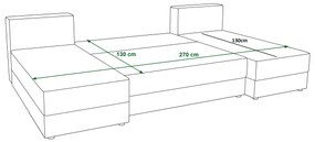 Sarok ülőgarnitúra U Radiant U1 (bézs + krém). 1057509