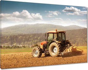 Vászonkép 100x70 Mezőgazdaság traktorral