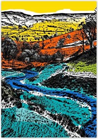 Poszterek 70x100 Hegyi táj Tájkép