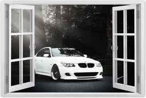 Poszter 60x40 Fehér Bmw Szürke Autó