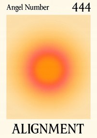Poszter 21x30 cm Angel Number 444 angyali megerősítés A4 szám
