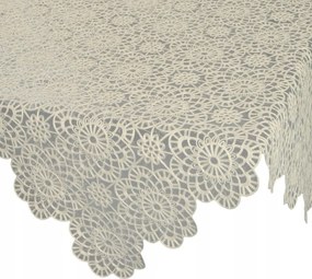 Abrosz dekoratív Irina 85x85 Eurofirany bézs hímzett fátyol