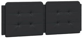 fekete műbőr ágykeret matrac nélkül Zadar 140 x 190 cm