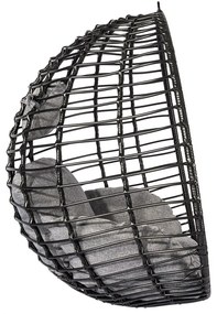 Mila fekete mesterséges rattan függőfotel - Bonami Selection