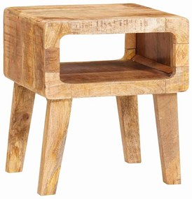 Végasztalok polcokkal 40 x 32 x 46 cm tömör mangófa