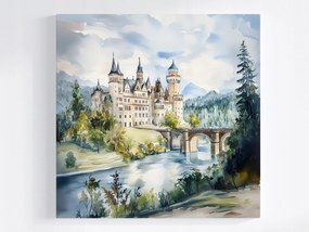Canvas Vászonkép Tájkép Németország Bajorország Neuschwanstein Kastély 40x40