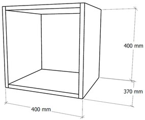 Boxie nyitott fali szekrény 40x40x37 cm sárga