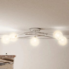 mennyezeti lámpa dróthálós burákkal 5 db G9 LED-lámpával