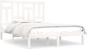 vidaXL fehér tömör fenyőfa ágy matrac nélkül 140x190 cm