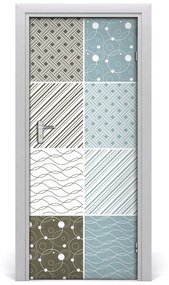 Ajtó tapéta geometrikus minták 95x205 cm
