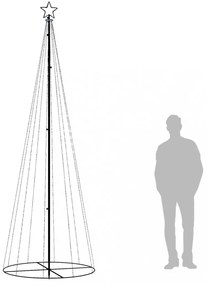 kúp alakú karácsonyfa 310 színes LED-del 100 x 300 cm