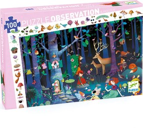 Megfigyeltető puzzle - Elvarázsolt erdő, 100 db-os - Enchanted Forest