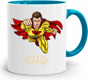 Kék Bögre Gyerekeknek Szuperhős +név nyomott mintával