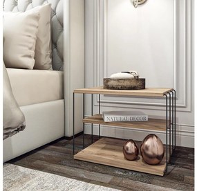 LIFON dohányzóasztal 40x50 cm barna/fekete