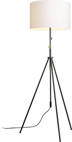 RENDL LUTON/RON 55 stojanová Polycotton bílá/černá/kov 230V LED E27 15W