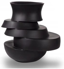 Estilo Home Váza 38x33x36 cm gyanta/matt fekete 5905623250571